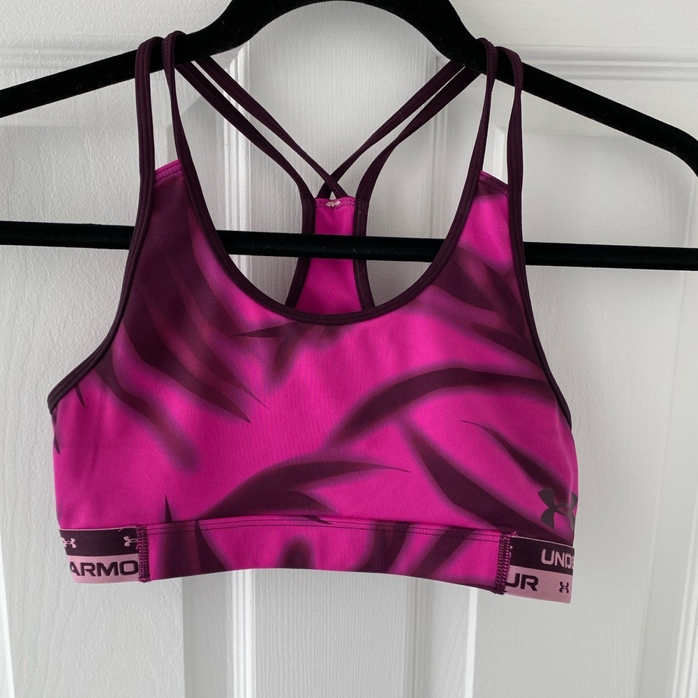 Under Armour Pink Sports Bra Sz Small